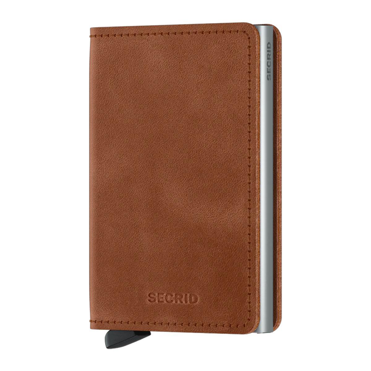 Vintage Cognac-Silver Slimwallet by Secrid