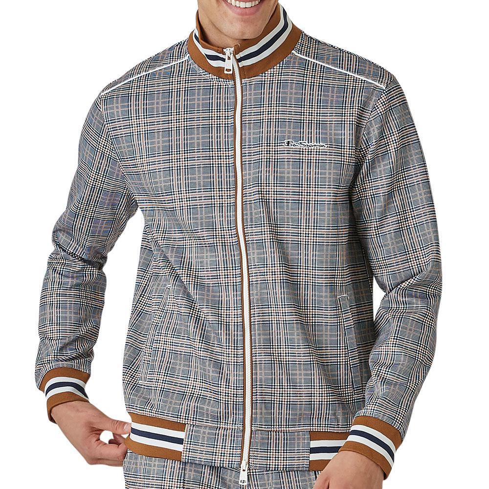 Grey/Navy Glen Plaid Track Jacket by Ben Sherman