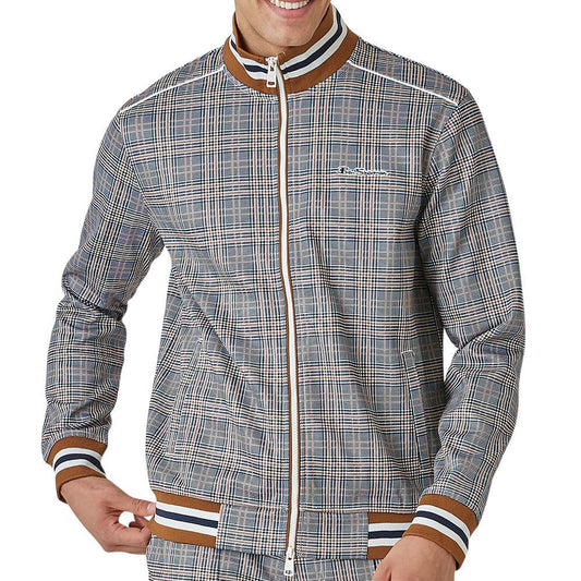 Glen Plaid Caramel Track Jacket by Ben Sherman