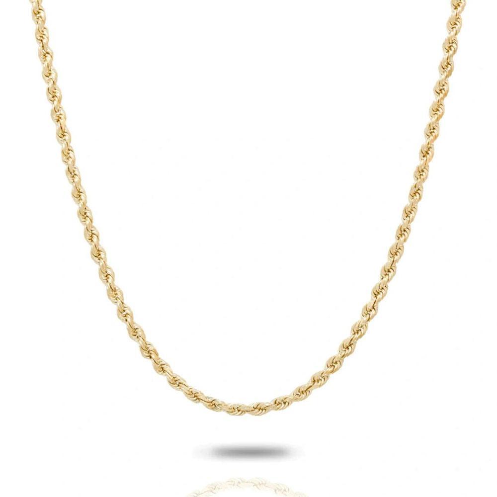 2.5MM Yellow Gold Rope Chain by Gold Gods