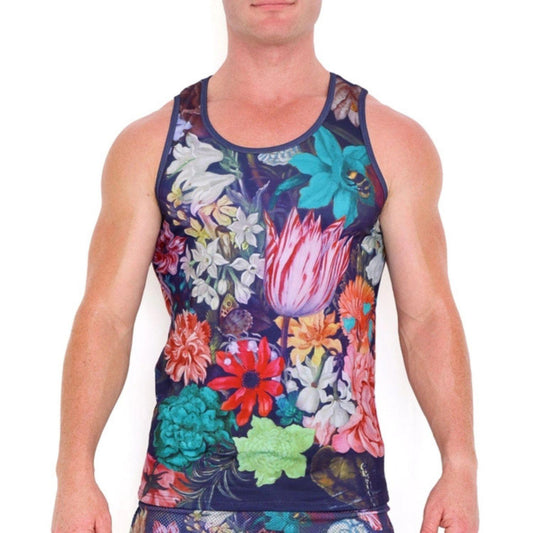 Hand Painted Floral Bouquet Tank by Skull & Bones