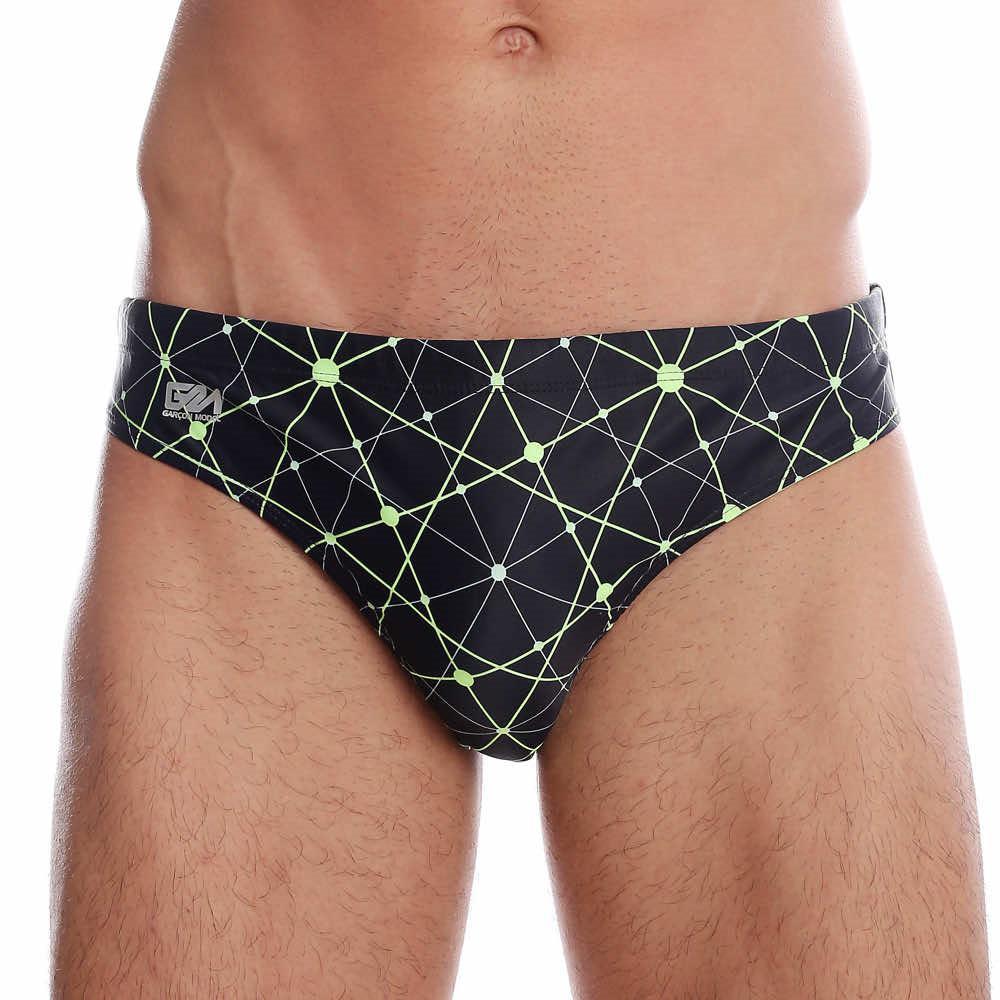 Atomic Black/Yellow Swim Briefs by Garcon