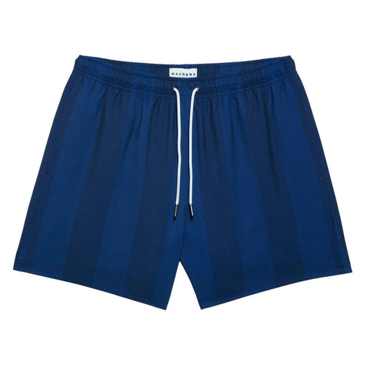Navy Tonal Cabana Swim Short by Mavrans