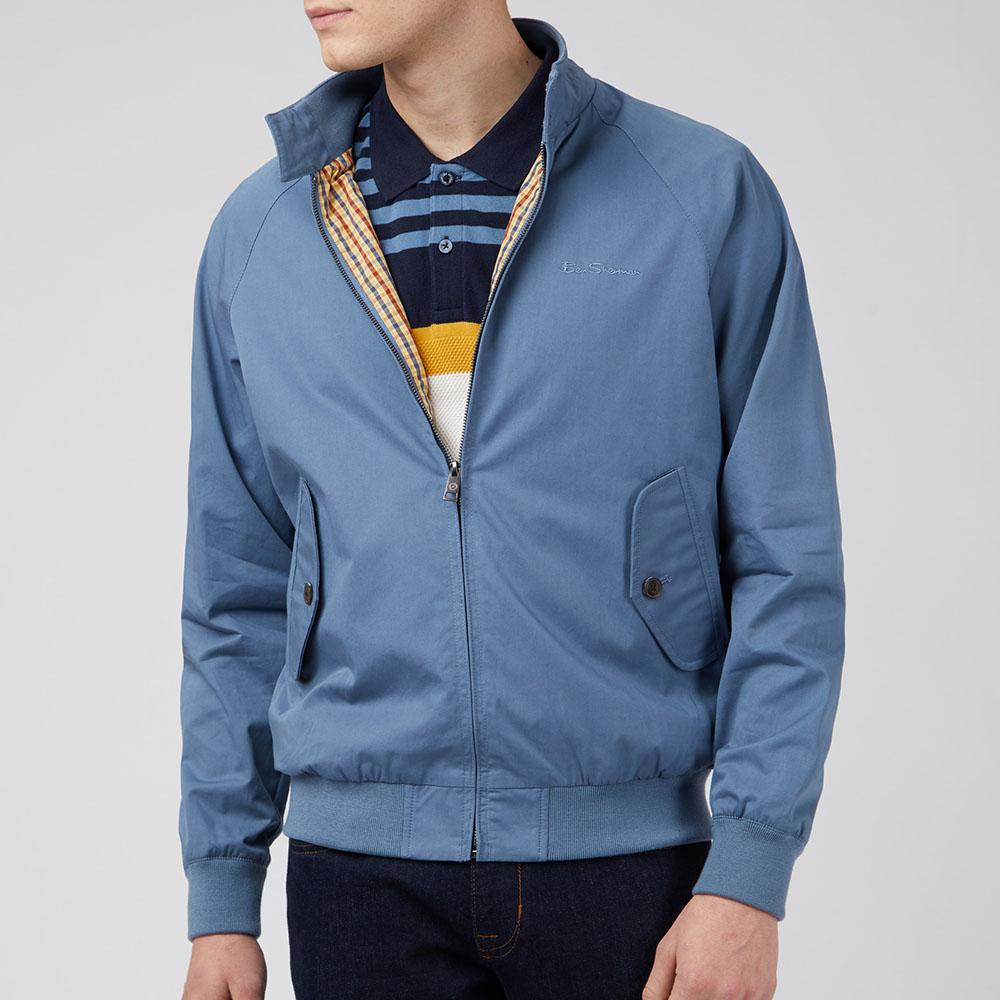 Blue Shadow Signature Harrington Jacket by Ben Sherman