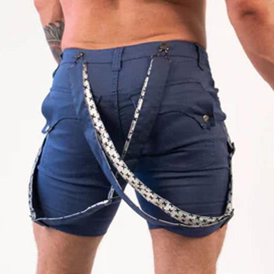 Blaze Blueberry Romey Shorts with Wearable Straps by TigerXHorse Denim