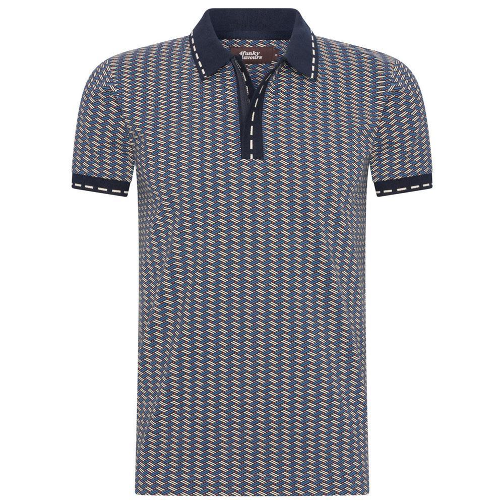 Let It Take You There Blue/White/Orange Polo by 4funkyflavours