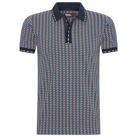 Let It Take You There Blue/White/Orange Polo by 4funkyflavours
