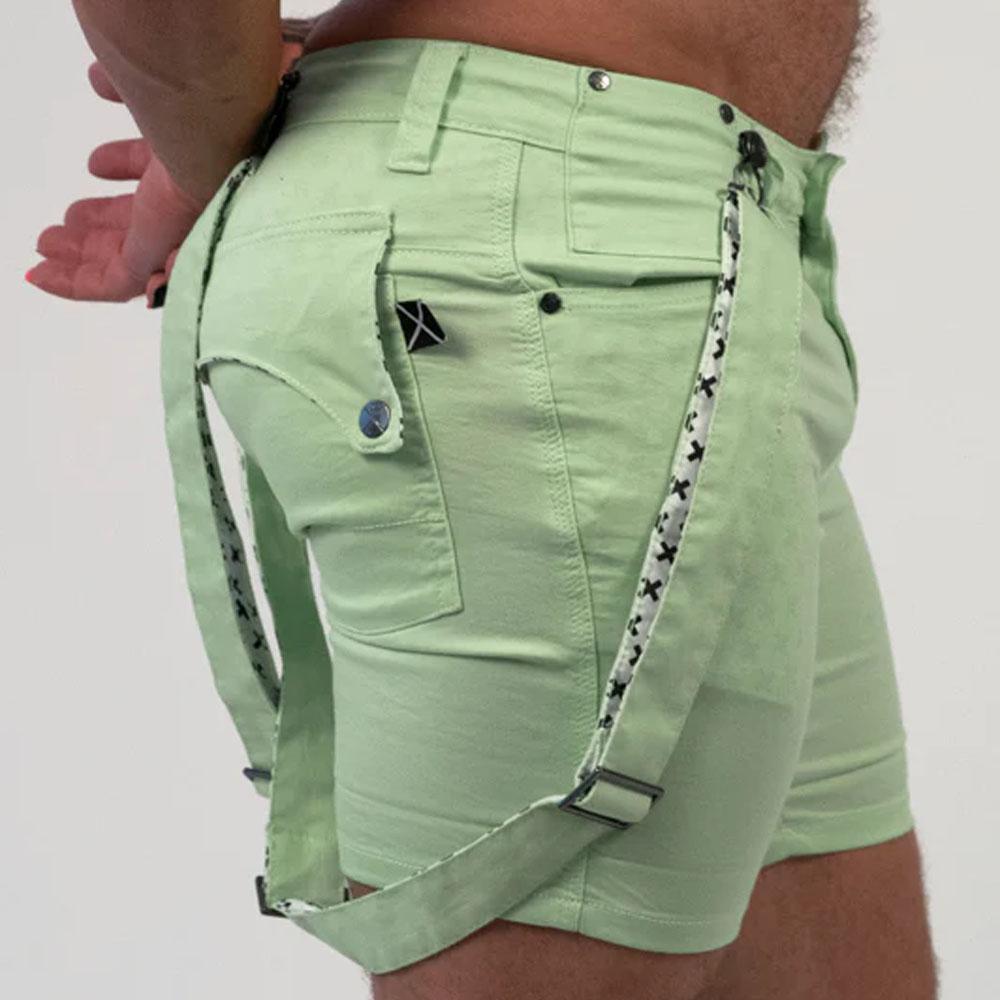 Linus Lime Romey Shorts with Wearable Straps by TigerXHorse Denim