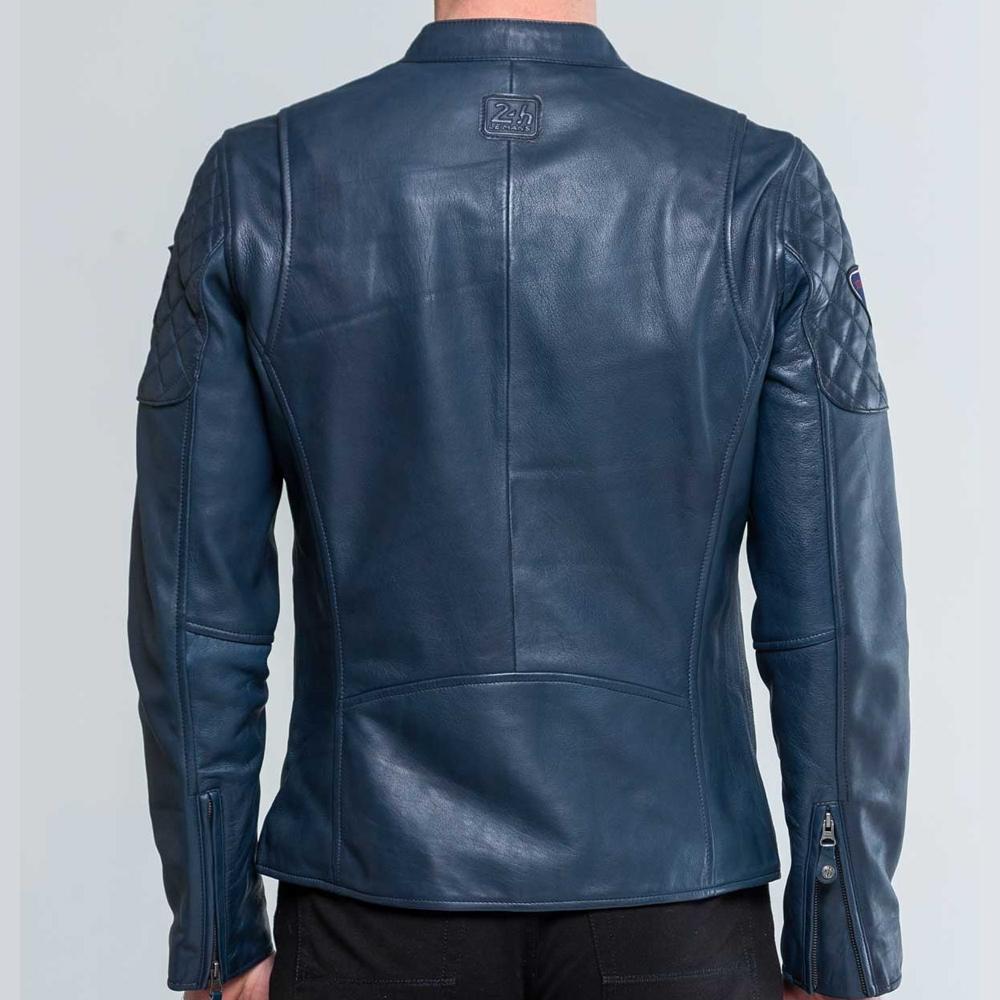 Steve McQueen Blue Lambskin Leather Racing Jacket