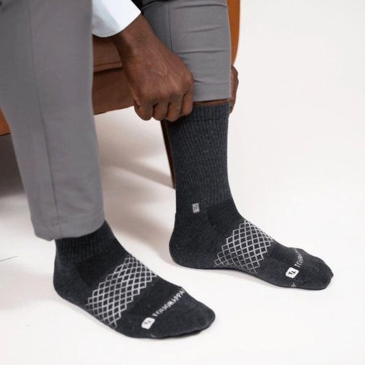 Heather Gray Freestyle Performance Crew Sock by Tough Apparel