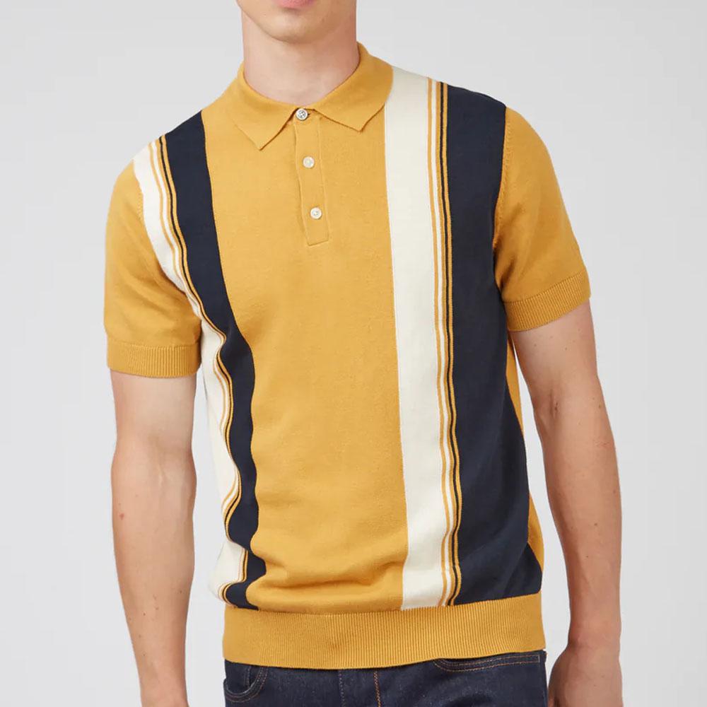 Signature Mod Sunflower Knit Colorblock Polo by Ben Sherman