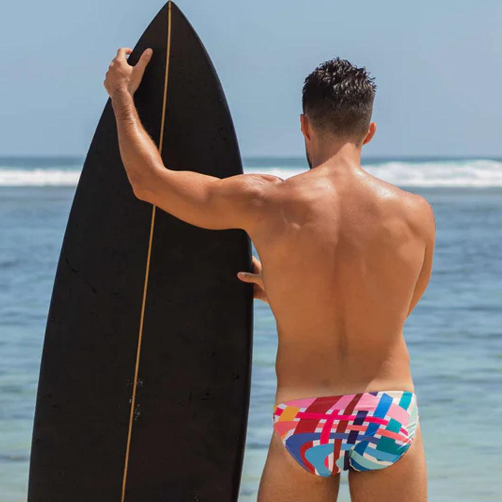Flare Pride Rainbow Swim Briefs by Smithers Swimwear