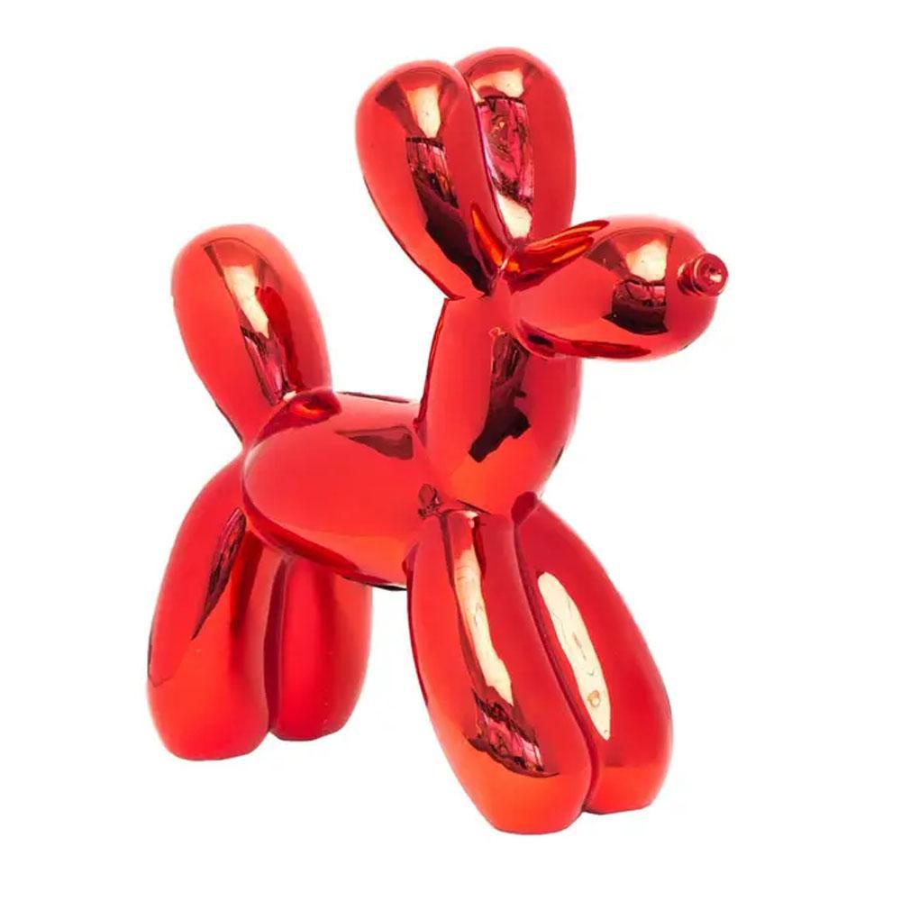 Red Balloon Dog Bank - 12" tall by Interior Illusions Plus