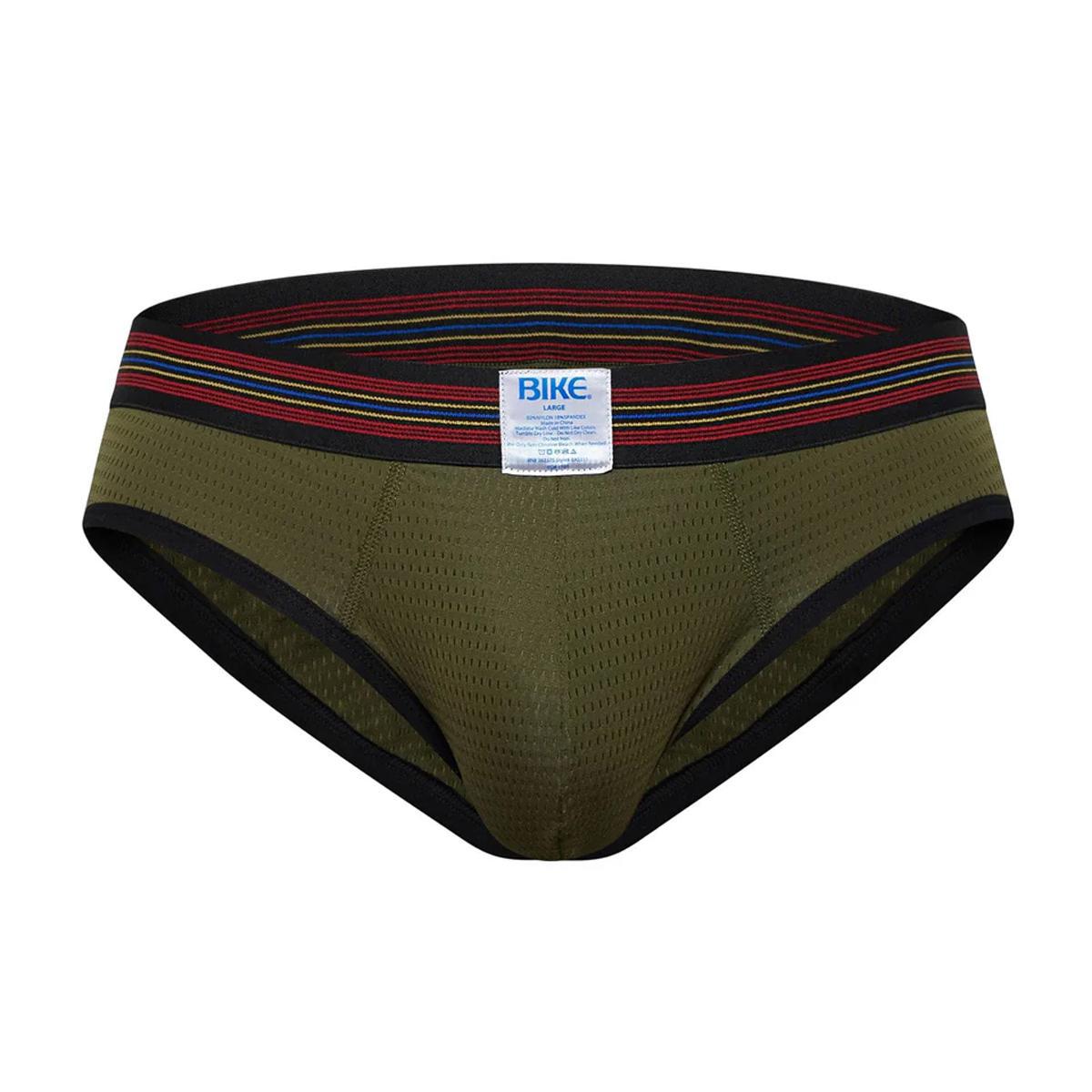 Olive Mesh Brief  by Bike Athletic