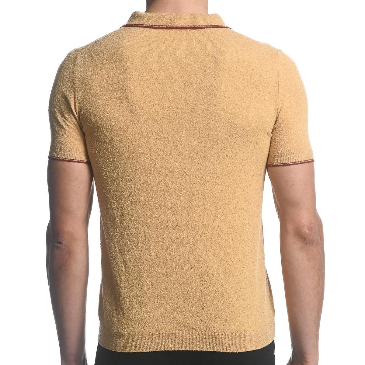 Dunes/Rust Lightweight Boucle Polo Shirt by Postmarc