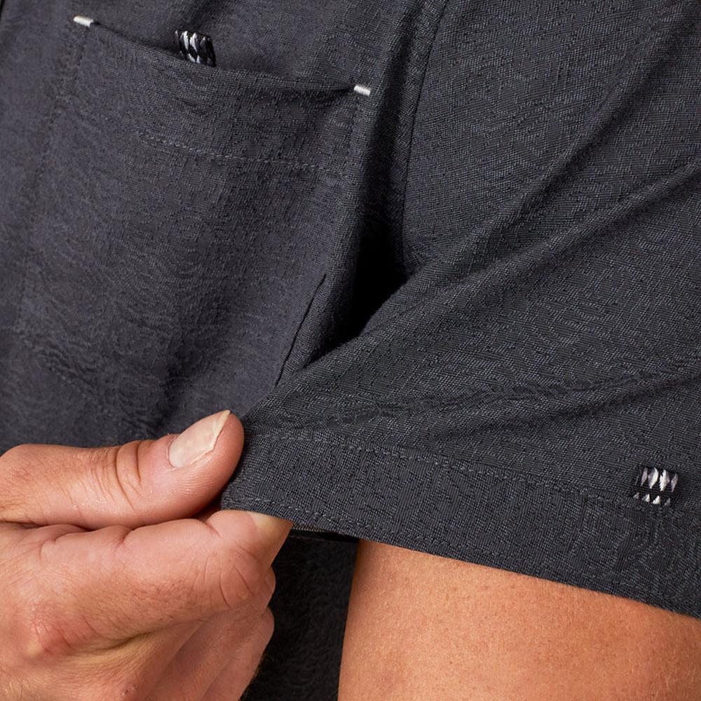 Rhodes Black Short Sleeve Patterned Shirt by 7Diamonds (SMK-7472)
