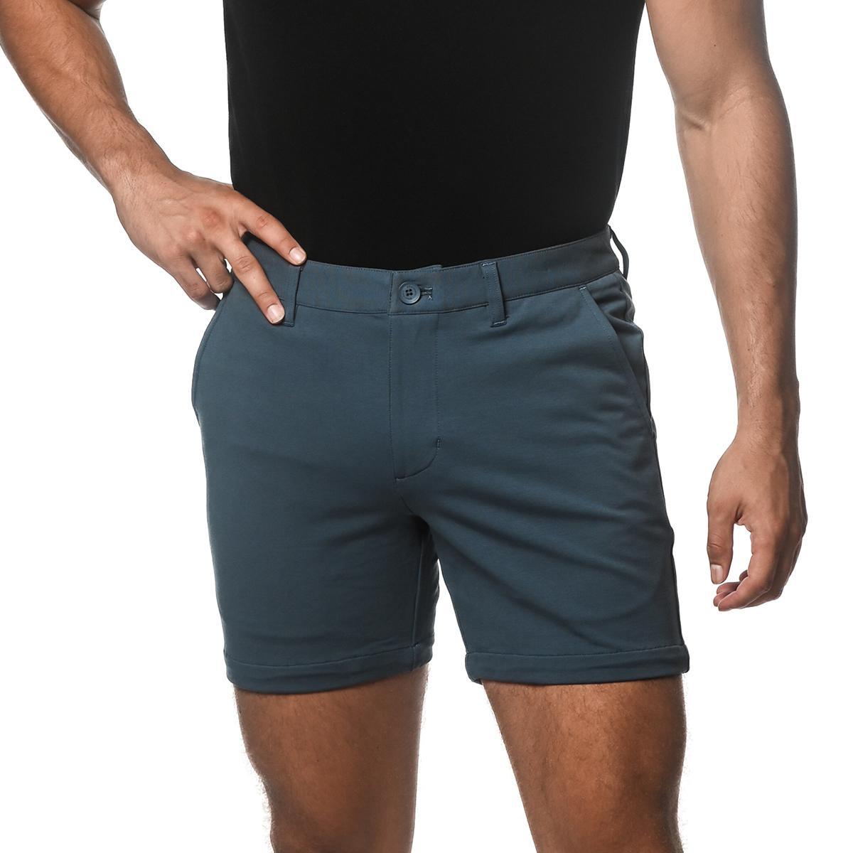 Blue Stone 6" Inseam Textured Stretch Knit Chino Short by Postmarc
