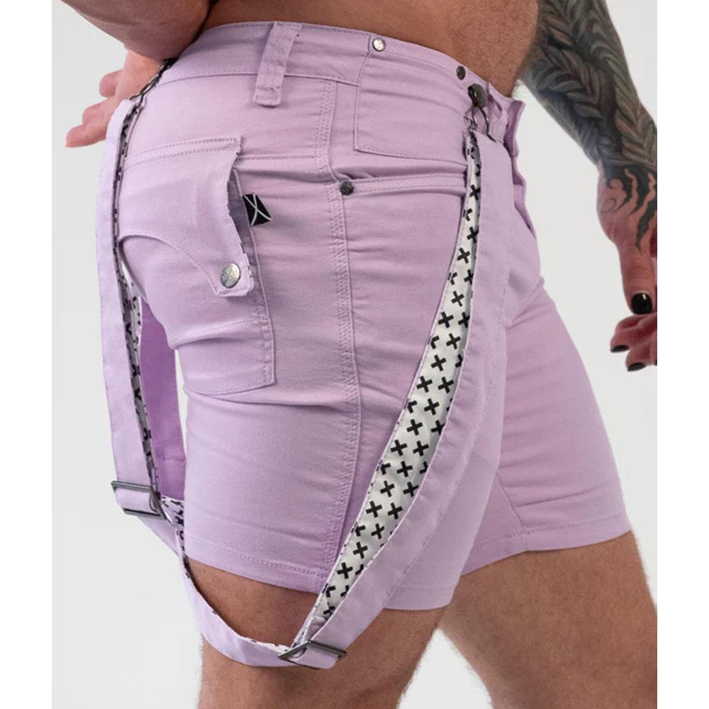 Greyson Grape Romey Shorts with Wearable Straps by TigerXHorse Denim