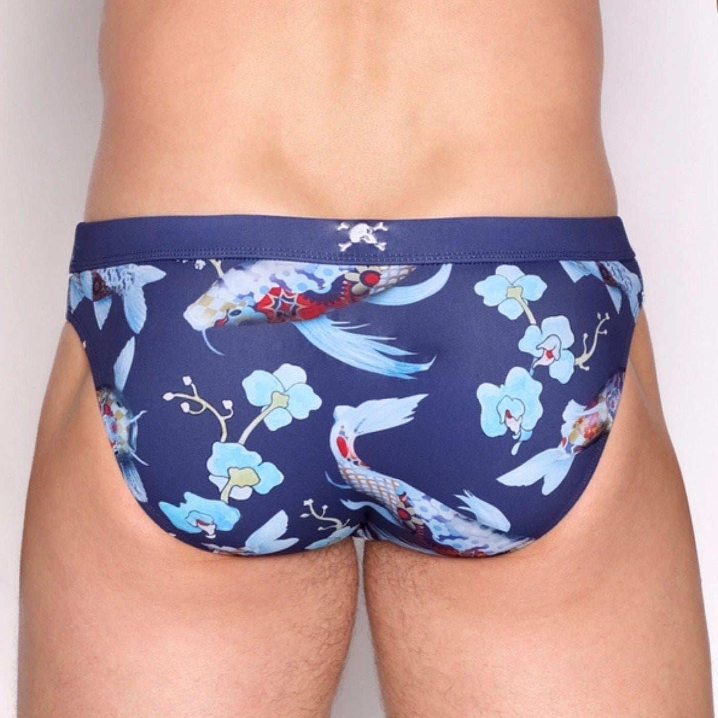 Blue Koi Swim Brief by Skull & Bones