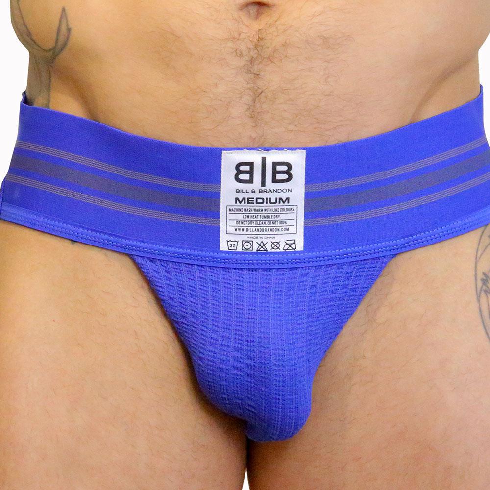 Blue High Waist Big-Band Jockstrap by Bill & Brandon Underwear