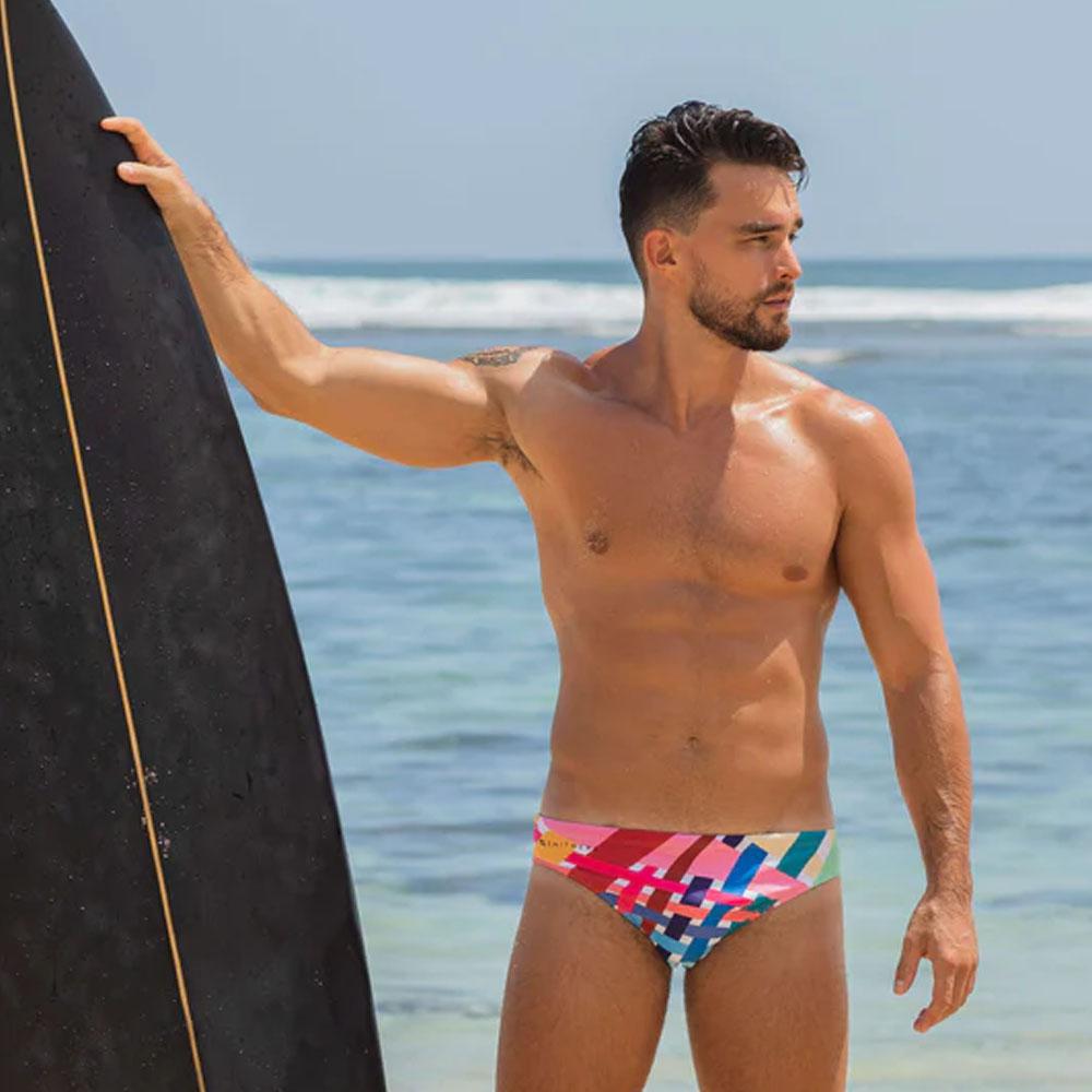 Flare Pride Rainbow Swim Briefs by Smithers Swimwear