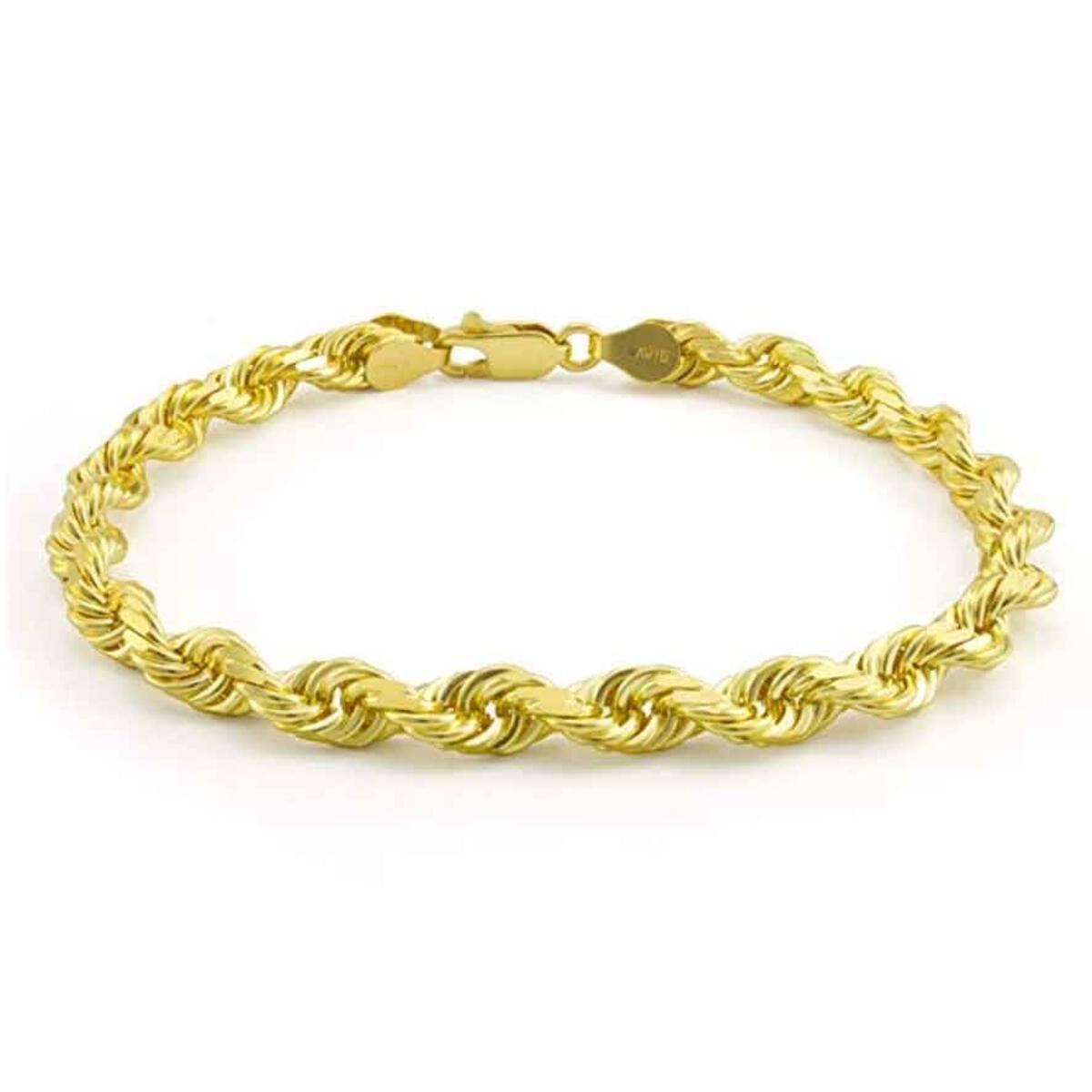 4MM Gold Rope Bracelet by Gold Gods