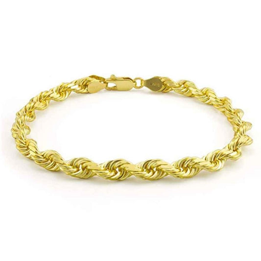 4MM Gold Rope Bracelet by Gold Gods