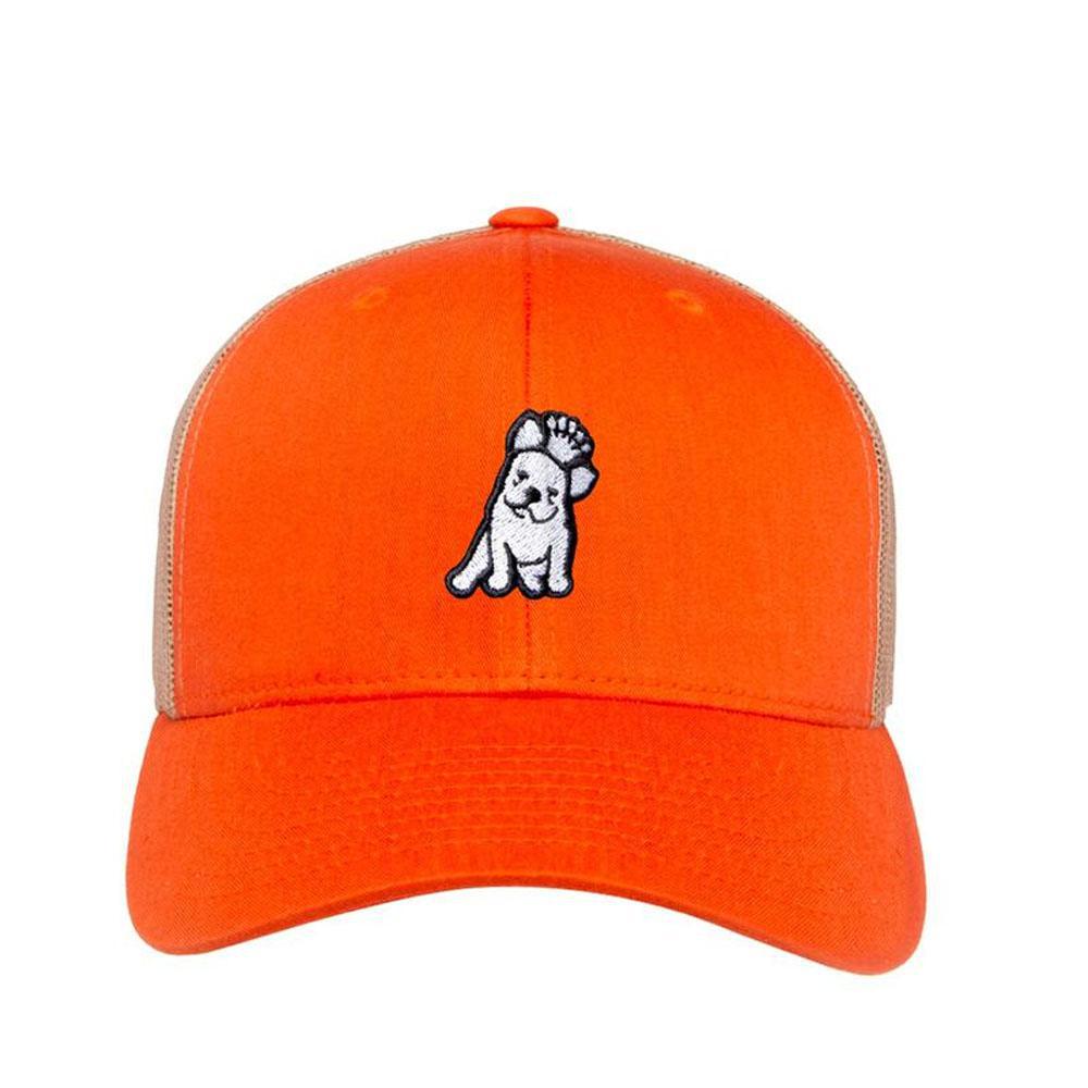 French Bulldog Orange/Khaki Trucker Cap by James Bark