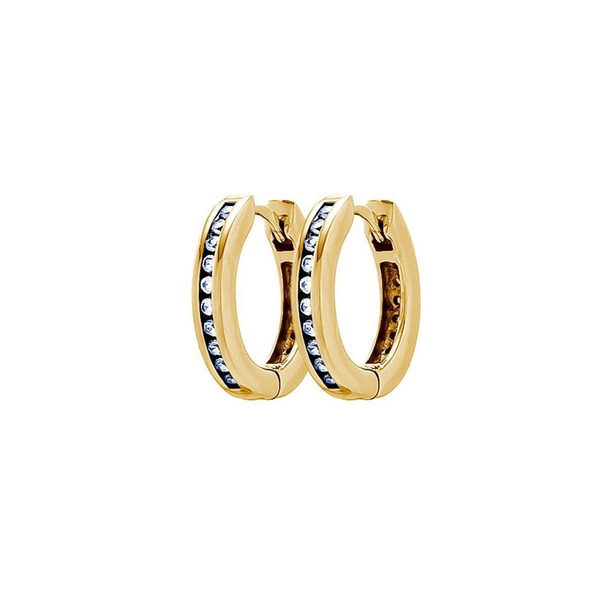 Micro Diamond Hoop Earring in Gold by Gold Gods