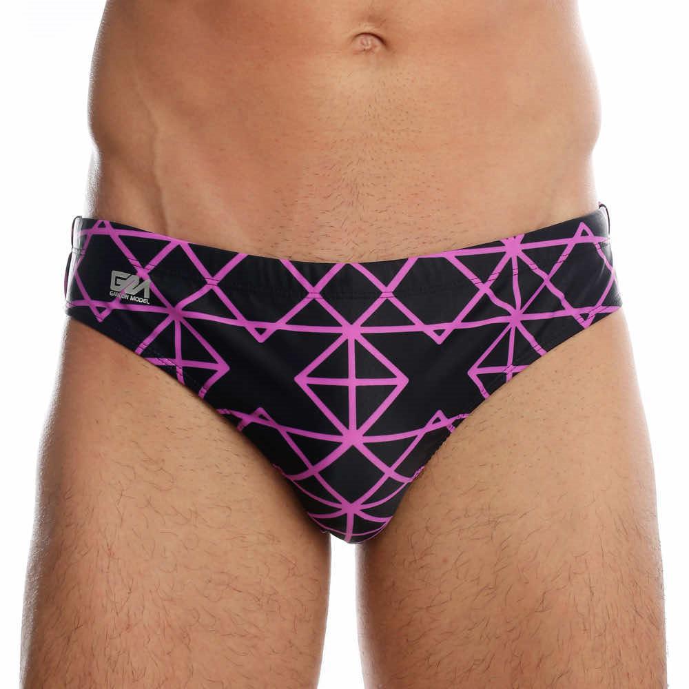 Axiom Black/Pink Swim Briefs by Garcon