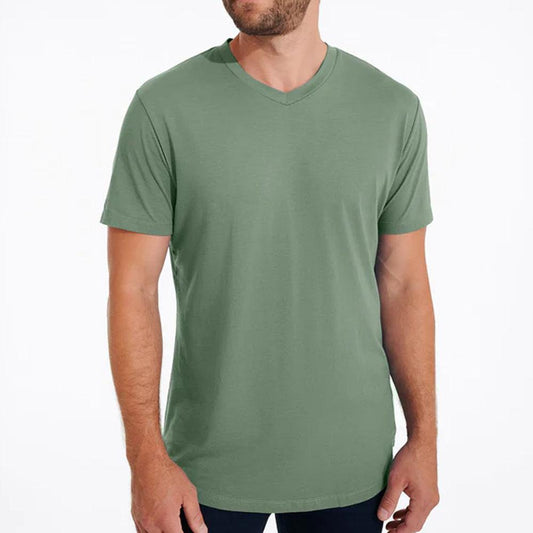 Softest V Neck T-Shirt in Sage Green by Swet Tailor (ST-3007)