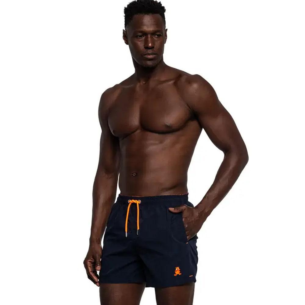 FROG Navy/Orange Swim Trunks by Eight X