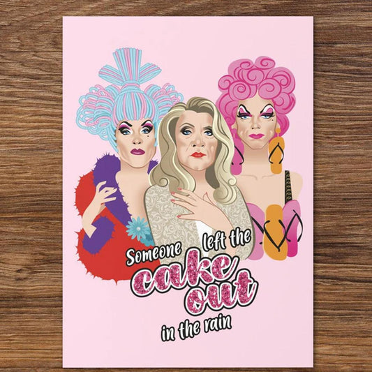 Cake in the Rain Birthday Card by Swish Embassy