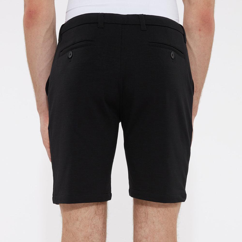 Black 8" Inseam Solid Slub Knit Fleece Short by Postmarc (PM-2440-BLACK)