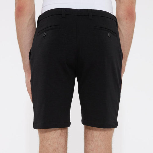 Black 8" Inseam Solid Slub Knit Fleece Short by Postmarc (PM-2440-BLACK)