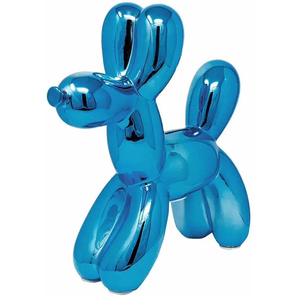 Royal Blue Balloon Dog Bank - 12" tall by Interior Illusions Plus