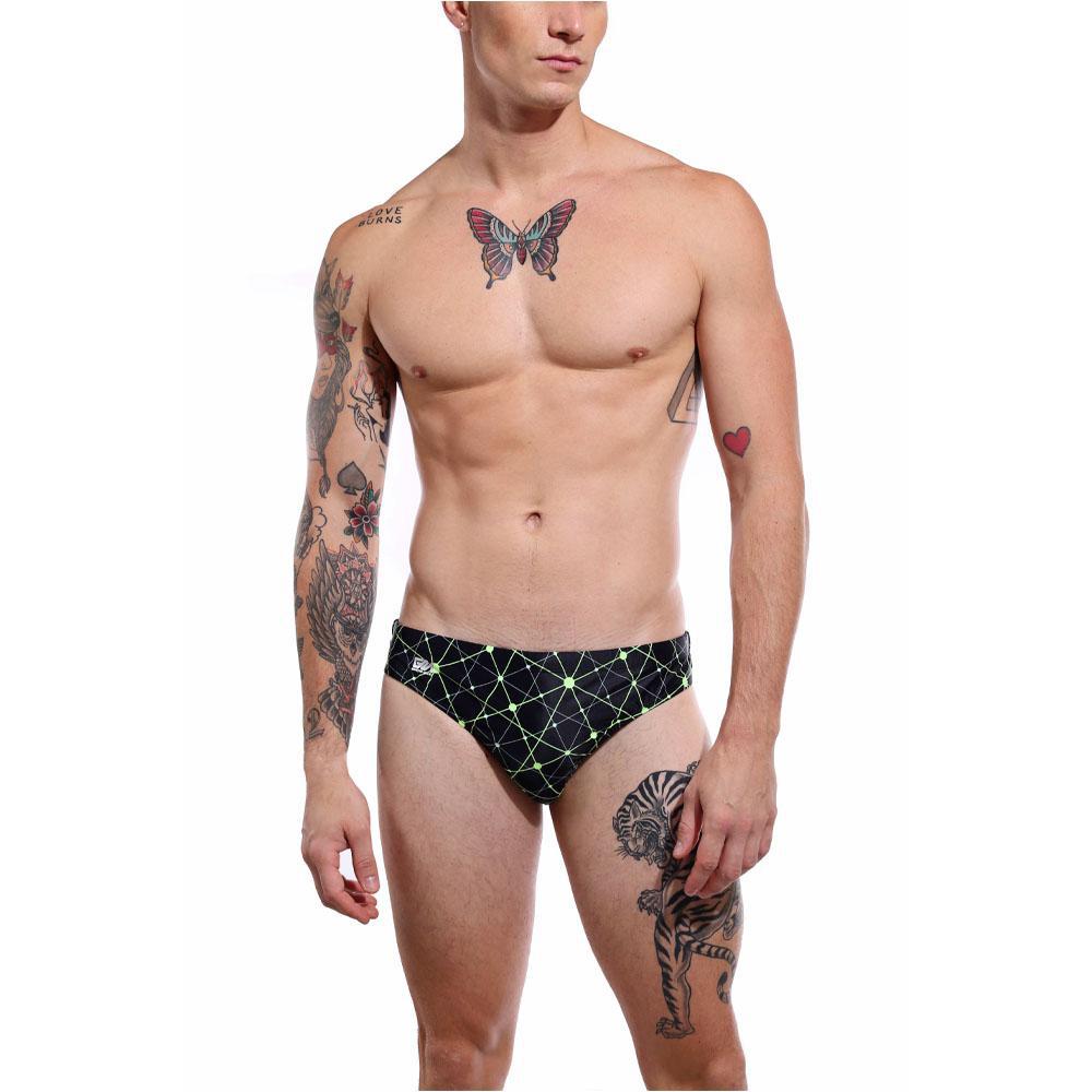 Atomic Black/Yellow Swim Briefs by Garcon