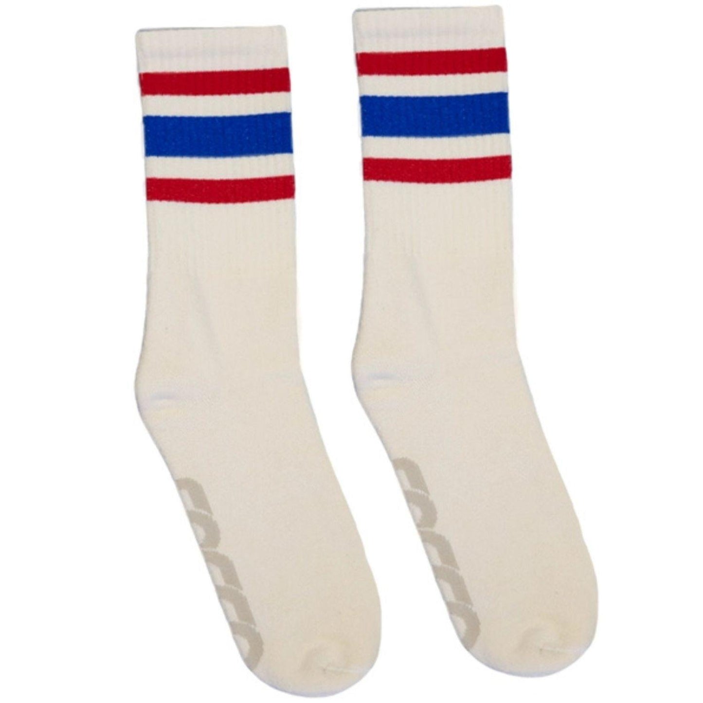 All American Striped Natural Crew Socks by SOCCO