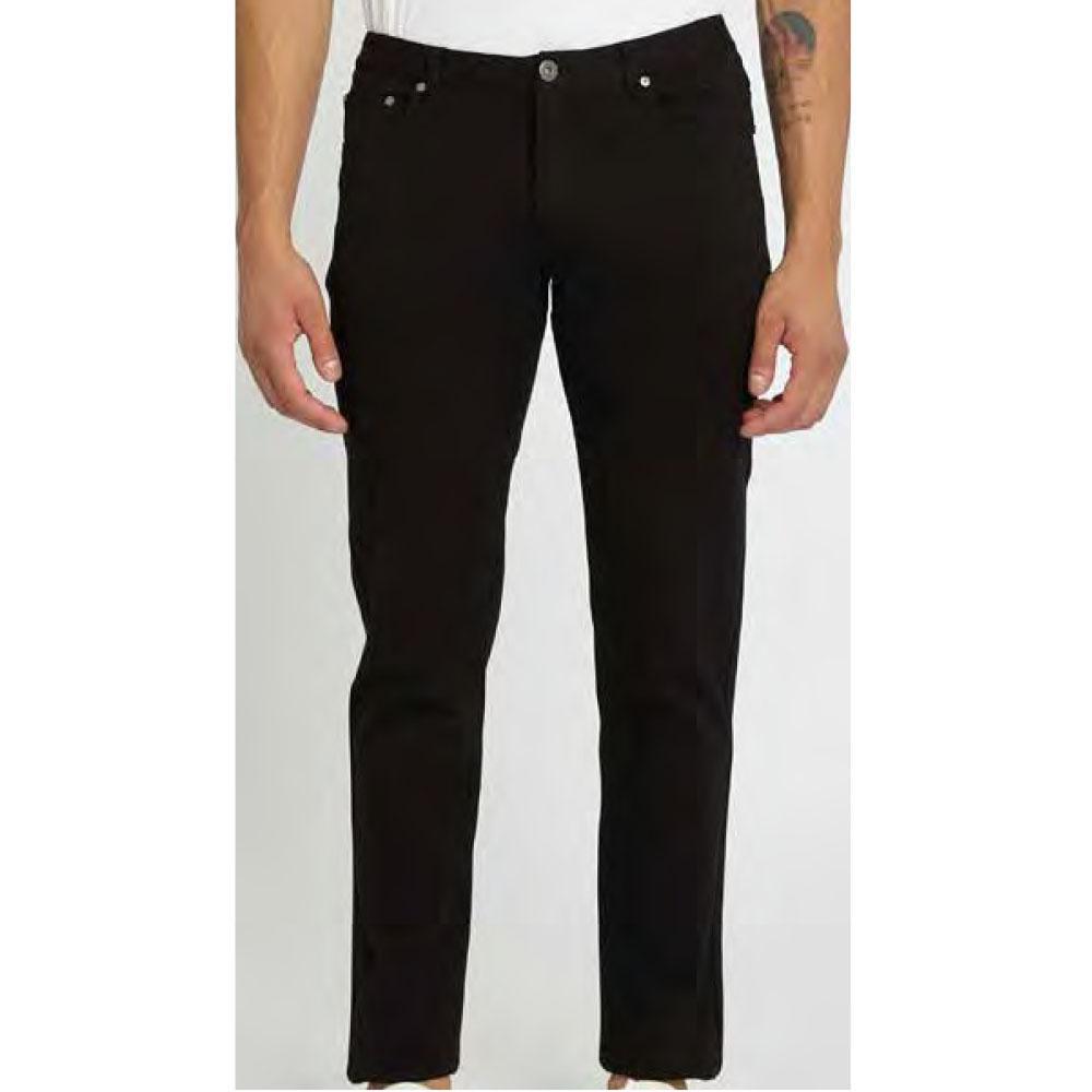 Black 5-Pocket Stretch Knit Jeans by Postmarc (PM-3010-BLACK)