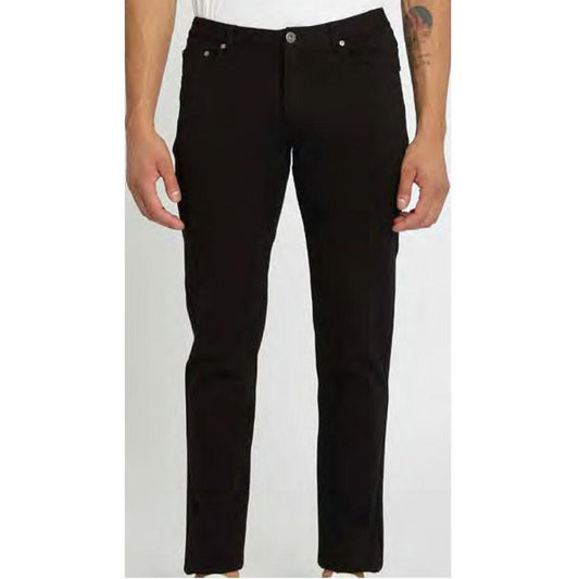 Black 5-Pocket Stretch Knit Jeans by Postmarc (PM-3010-BLACK)