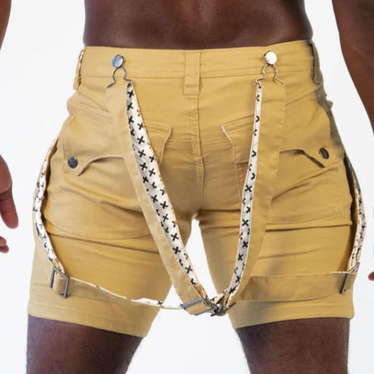 Tommy Toffee Romey Shorts with Wearable Straps by TigerXHorse Denim