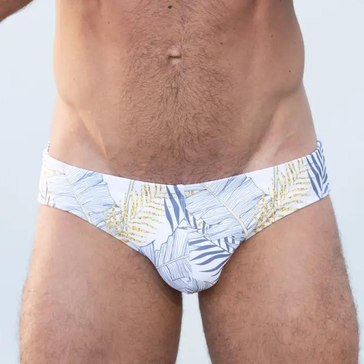 Resort White Floral Swim Brief by Richie Lifestyle