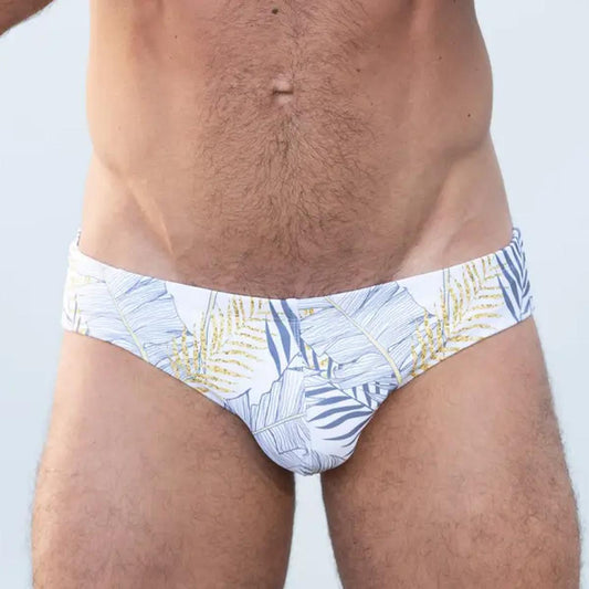 Resort White Floral Swim Brief by Richie Lifestyle