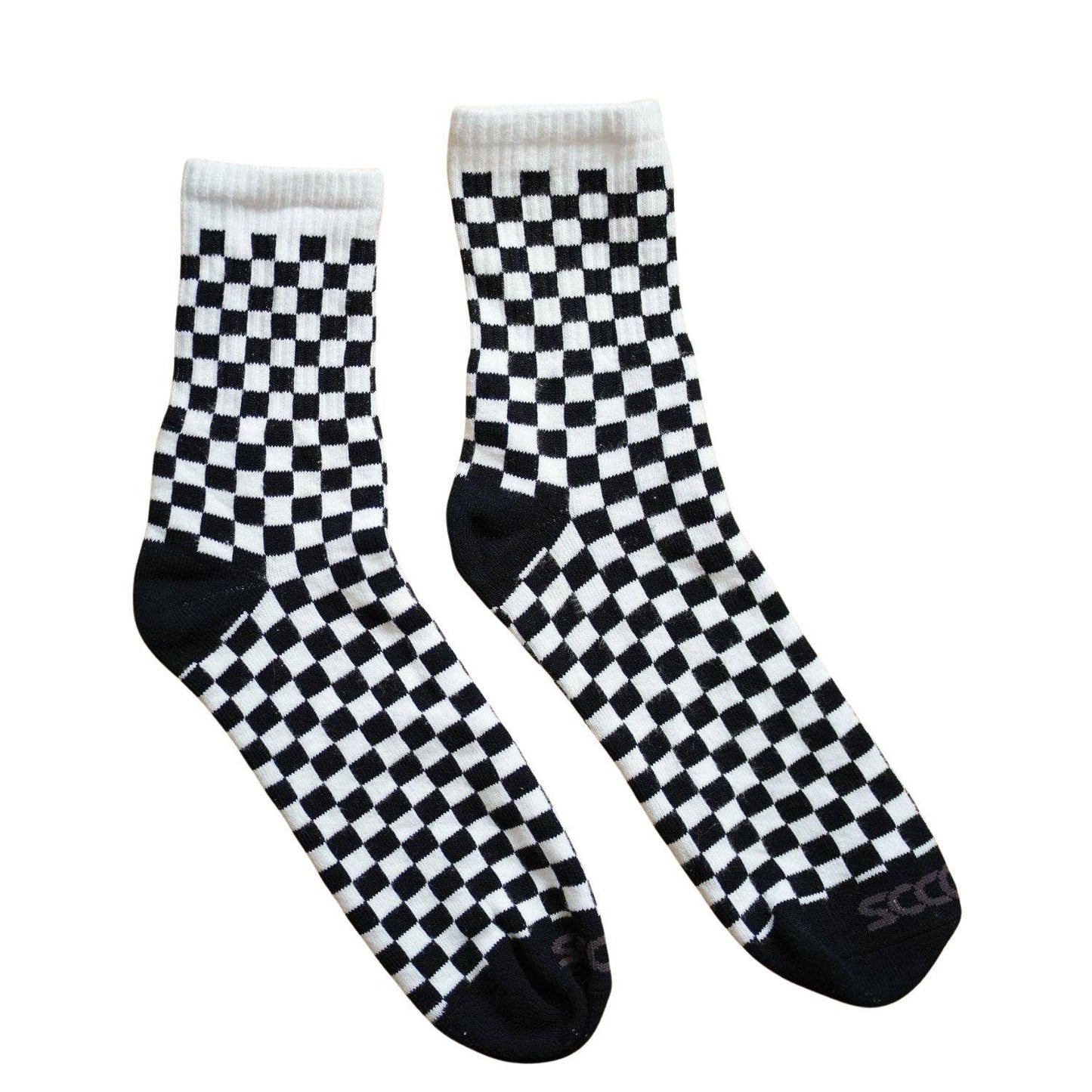 Black & White Checkered Shorty's Socks by SOCCO