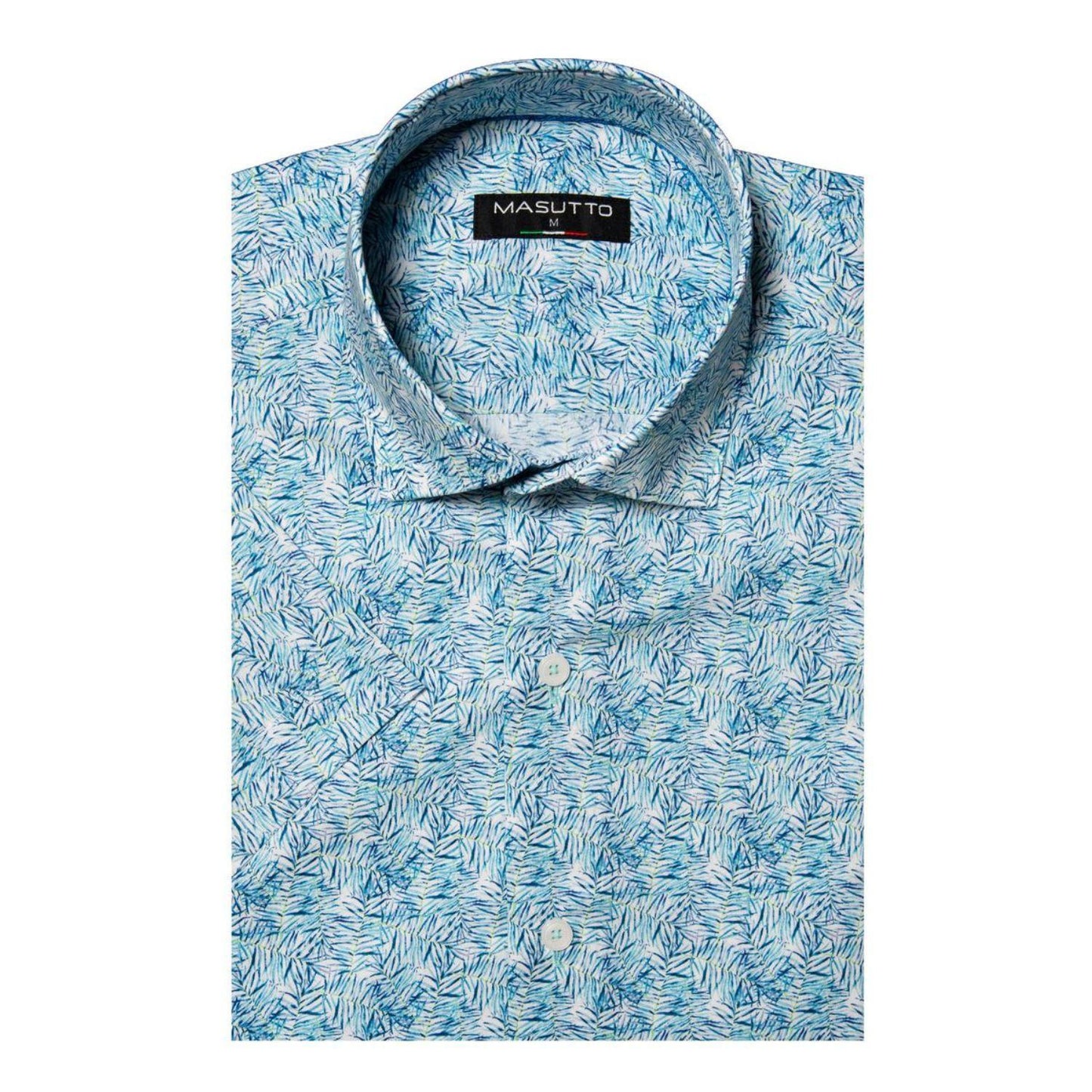 Bari Turquoise Short Sleeve Shirt by Masutto