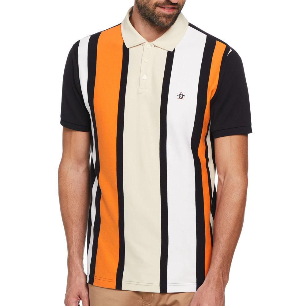 True Black Vertical Striped Polo by Original Penguin