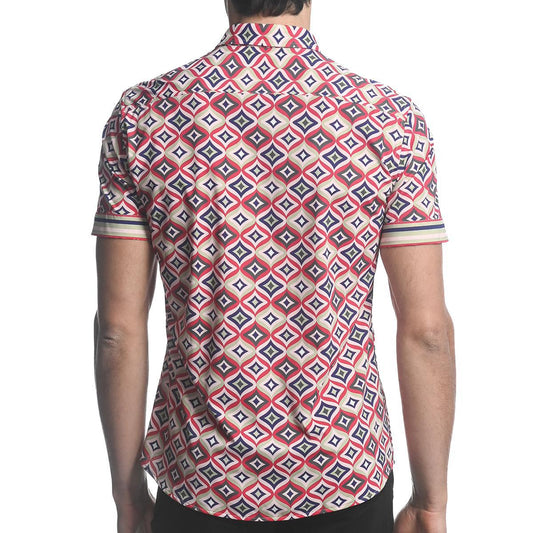 Navy/Ivy Stars Performance Stretch Short Sleeve Shirt by Postmarc