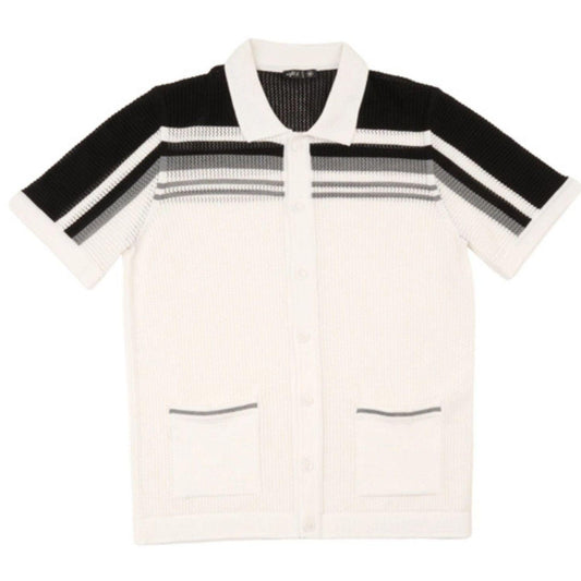 White Foundation Crochet Button Up Shirt by Eight X