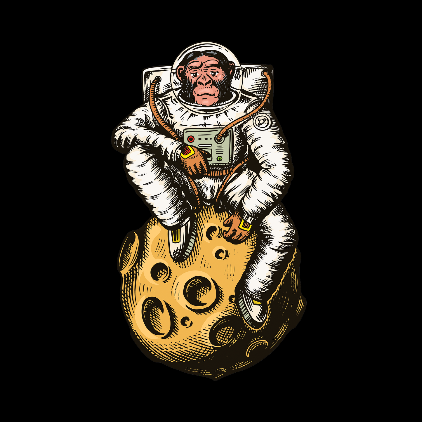 Space Monkey Black T-Shirt by Assassin Menswear