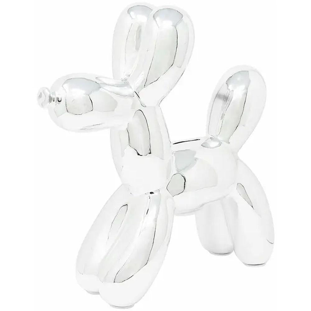 Chrome Balloon Dog Bank - 12" tall by Interior Illusions Plus